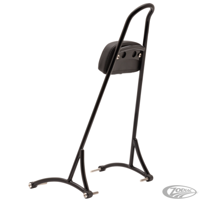 Burly tall black sissybar XL04-up w/pad (DE)