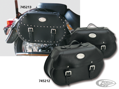 K-Drive saddlebags F*ST86-06 Leather+stu