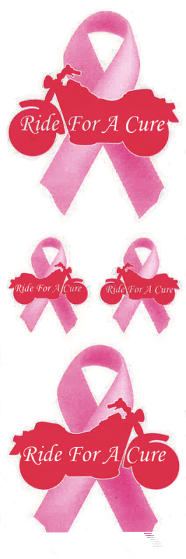 RIDE FOR A CURE 3X10IN DECAL (DE)