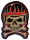VINTAGE HELMET SKULL PATCH