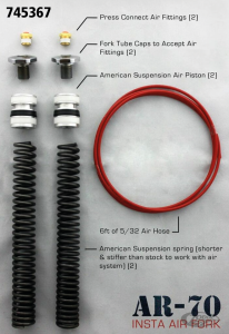 A.S. air piston kit 41mm fork w/OE trees (DE)