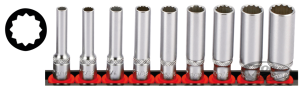 1/4" Socketset long inch sizes 9pc on ra