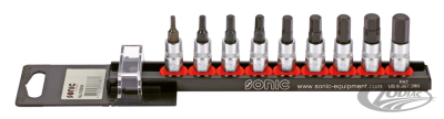 1/4" Socketbitset Hex metric 9Pc on rail (DE)