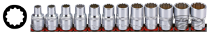 1/2" Socketset 12-point metric 12Pc on r (DE)