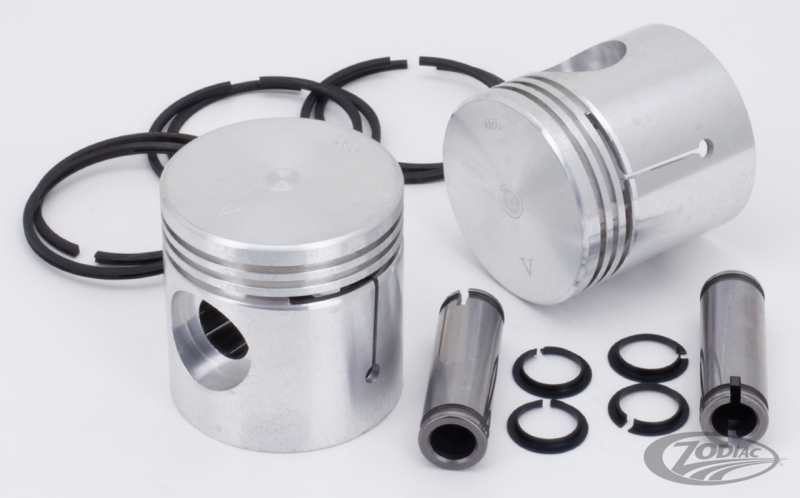 Pistons w/hasting rings 45CI+.02"Set/2 (DE)