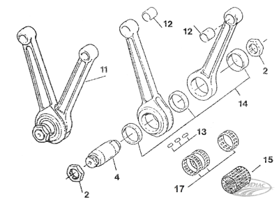 bushing piston pin set 2 WL/Servicar (DE)