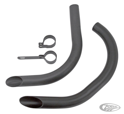 set of dragpipes 45" SV w/brackets,black