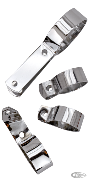 clampset exhaust 4 piece chrome plated,W (DE)