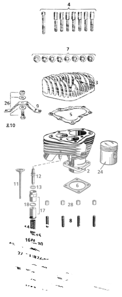 spacer cylinder bracket set 2 WL park (DE)