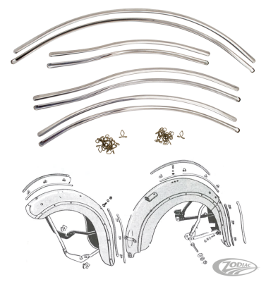 trim front fender with mounting clips se (DE)