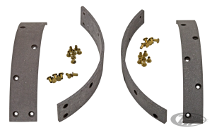 brake linings w/rivets rear W41-52