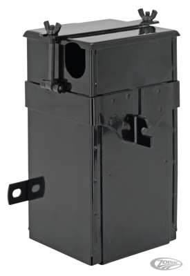 box for battery w/cover and hole for ven