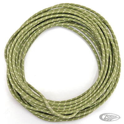 green cotton wire w/white tracer 25ft (DE)