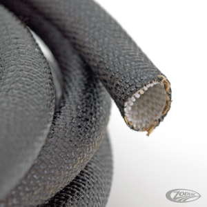 Cotton 1/2" wire loom, asphalt, 25 feet