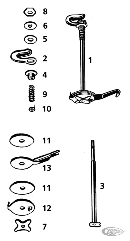 Steering damper w/chrome lever, WL (DE)