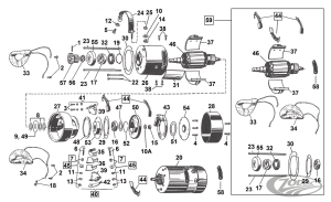 Brushes with springs 32E generator set/3 (DE)