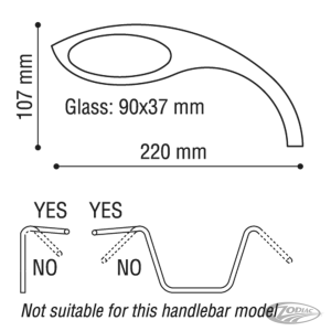 PEGASUS MIRROR RIGHT BLACK ANODIZED (DE)