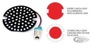 Turn Sig LED insert pancake 3" red (DE)
