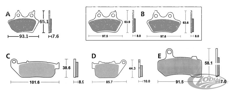 Matrix Brake pads XL04-13 1200XR08-up rr (DE)