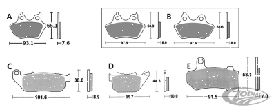 Matrix Brake pads XL04-13 1200XR08-up rr (DE)