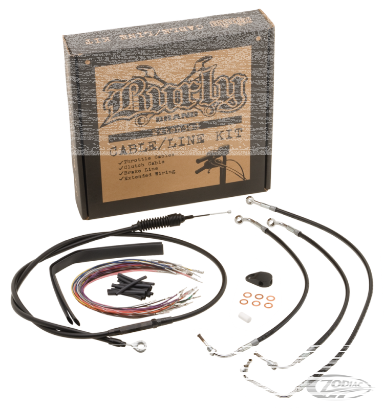 Cable kit black 13" bar no-ABS FLHT08-13 (DE)