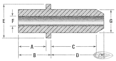 Valve guide EX EVO/TC/XL +.002" hi-lift (DE)