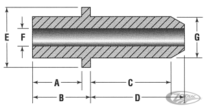 Valve guide EX Evo/TC/XL 7mm +.004" hi-l (DE)