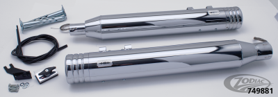 MCJ 100 Striped End Cap FLH/T21-Up Chr (DE)