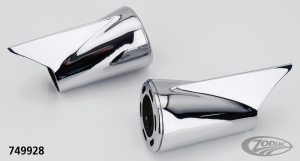 MCJ End Caps Royal 80 Finned Chrome (DE)