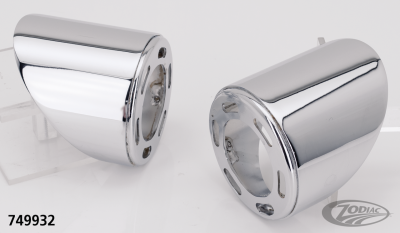 MCJ End Caps Royal 80 Slash Cut Chrome (DE)