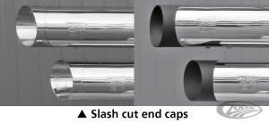 MCJ End Caps Royal 80 Slash Cut Chrome (DE)