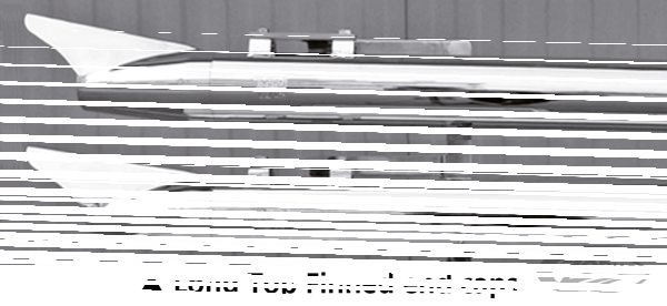 MCJ End Caps Royal 80 Long Finned Chrome (DE)