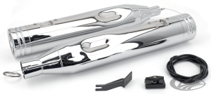 MCJ 120 Striped End Cap FLH/T17-21 Chr (DE)