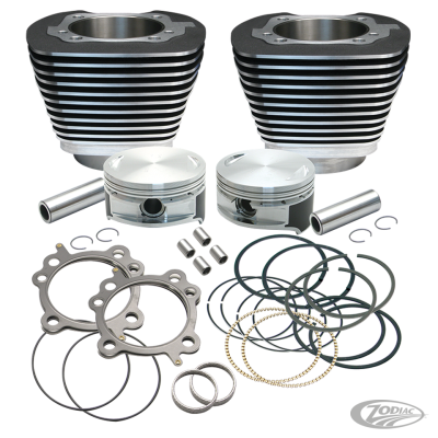 S&S cyl. kit black 3-7/8x4.5" TC99-06 (DE)