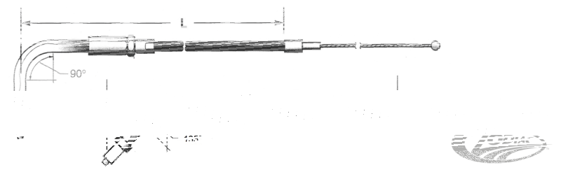 Barnett Black BT96 LN=41" 135° throttle (DE)