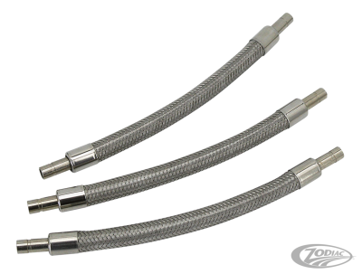 26" braided stainless hose w/pipe end (DE)