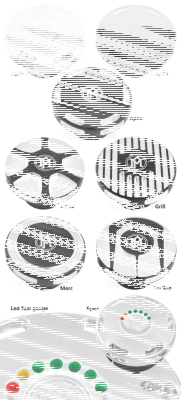 PM Array LED fuel gauge Contrast cut (DE)