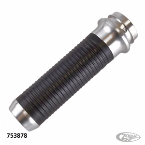 Lthr Moto Grips Natural/Blk Ribbed TBW (DE)