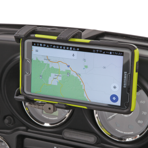 Phone Hldr w/Chrgr Batwing mnt 96-13 Blk (DE)