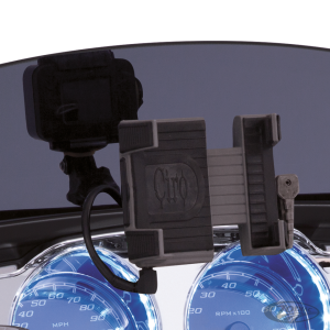 Phone Hldr w/Chrgr Batwing mnt 14-up Blk (DE)