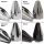 Fluted spike blk chr BOLT CAPS 5/16" 6Pc (DE)