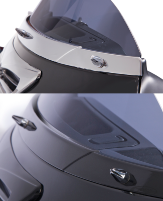 Chr Windshield Screw Cap Kit FLH*96-UP (DE)