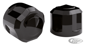 5/16"Diamond Cut Crown BoltCaps 6pckBlac