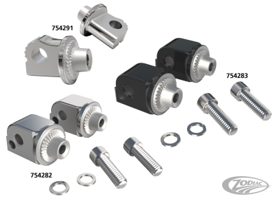 Chrome pass. footrest adapters ST18-up