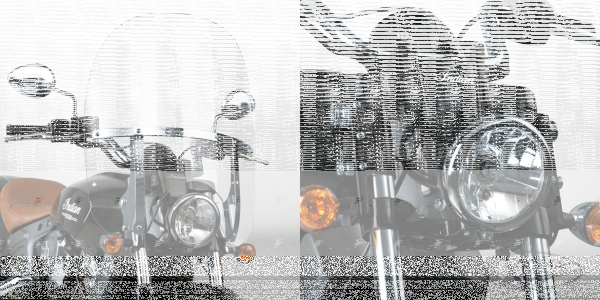 Switchblade 2-up kit Indian Scout black (DE)