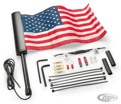 Lighted USA Flag Kit Black (DE)