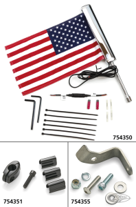 Lighted USA Flag Kit Chrome (DE)