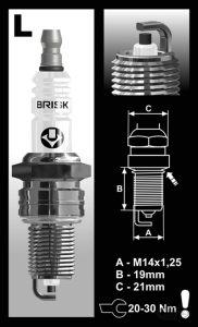 Each Brisk LR14YC spark plug