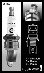 4Pck Brisk LR14YS Spark Plug (DE)