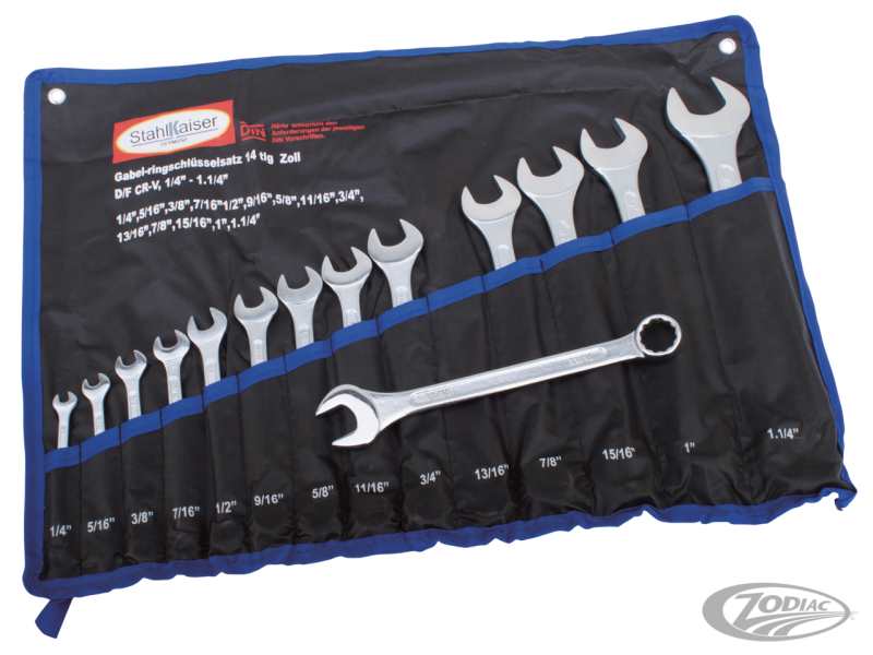14Pc Combination spanner set 1/4"-1-1/4" (DE)